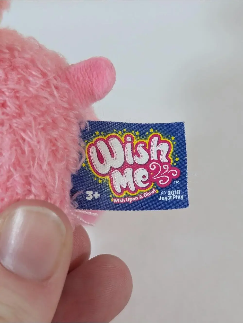 Wish Me by Jay@Play Pink Plush Dog with Yellow Star Collar and Bow